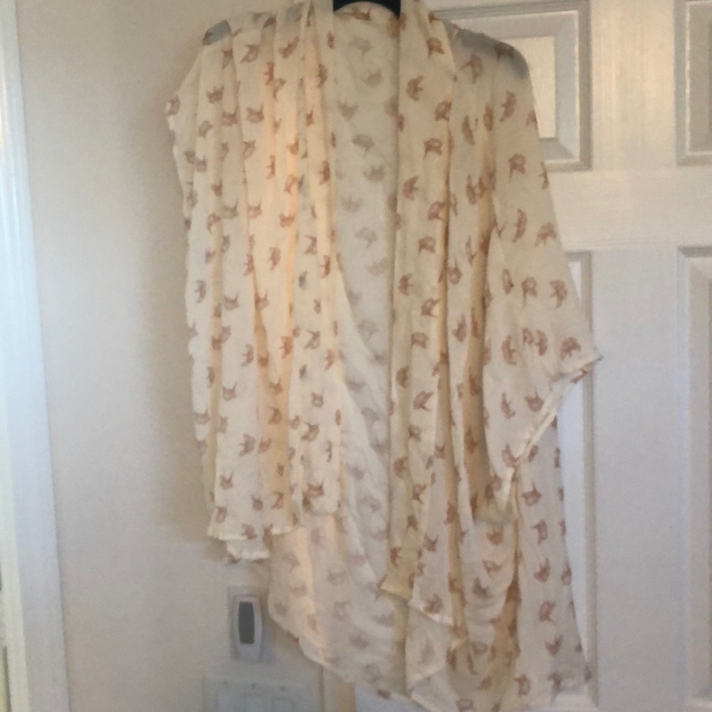 Soft kimono with flower pattern